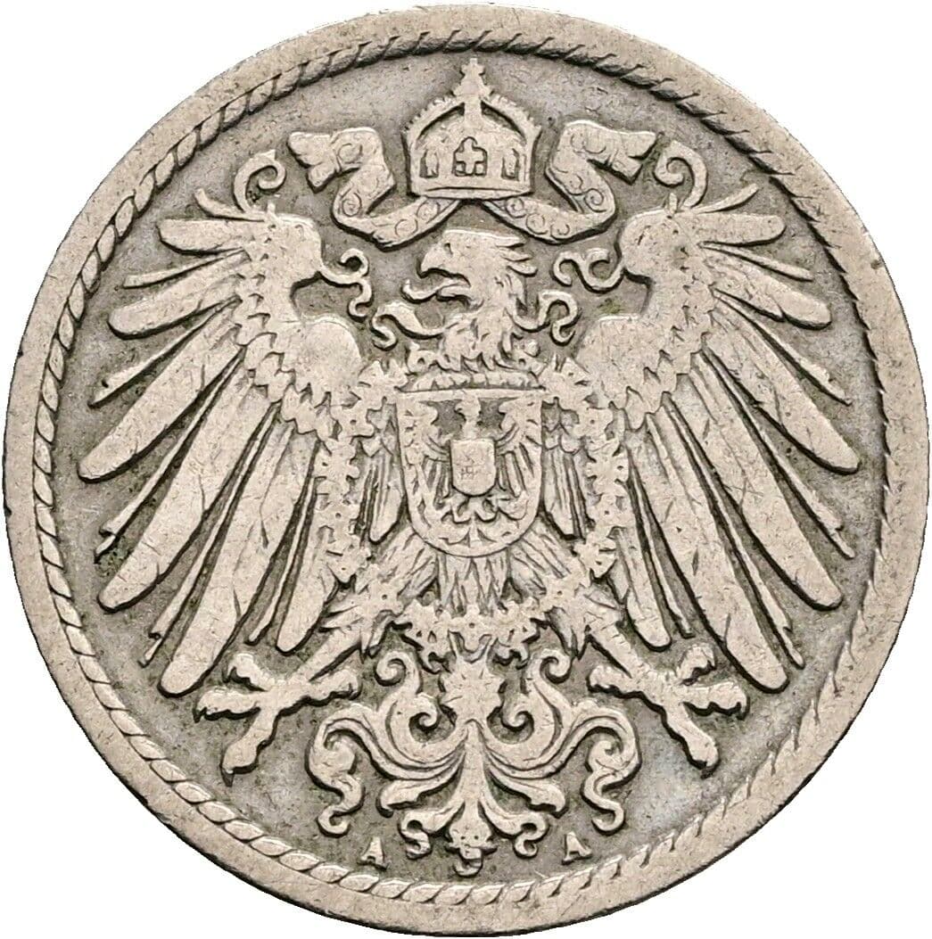 5 Pfennig 1900 A – Rückseite