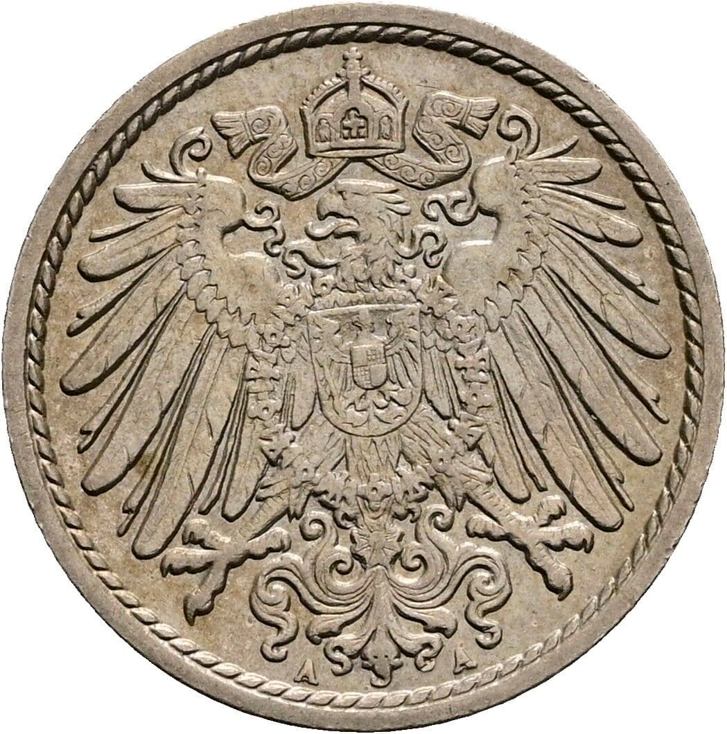 5 Pfennig 1900 A – Rückseite