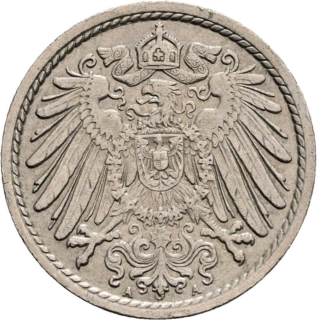 5 Pfennig 1914 A – Rückseite