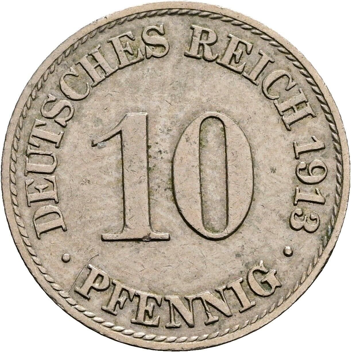 10 Pfennig 1913 A – Vorderseite