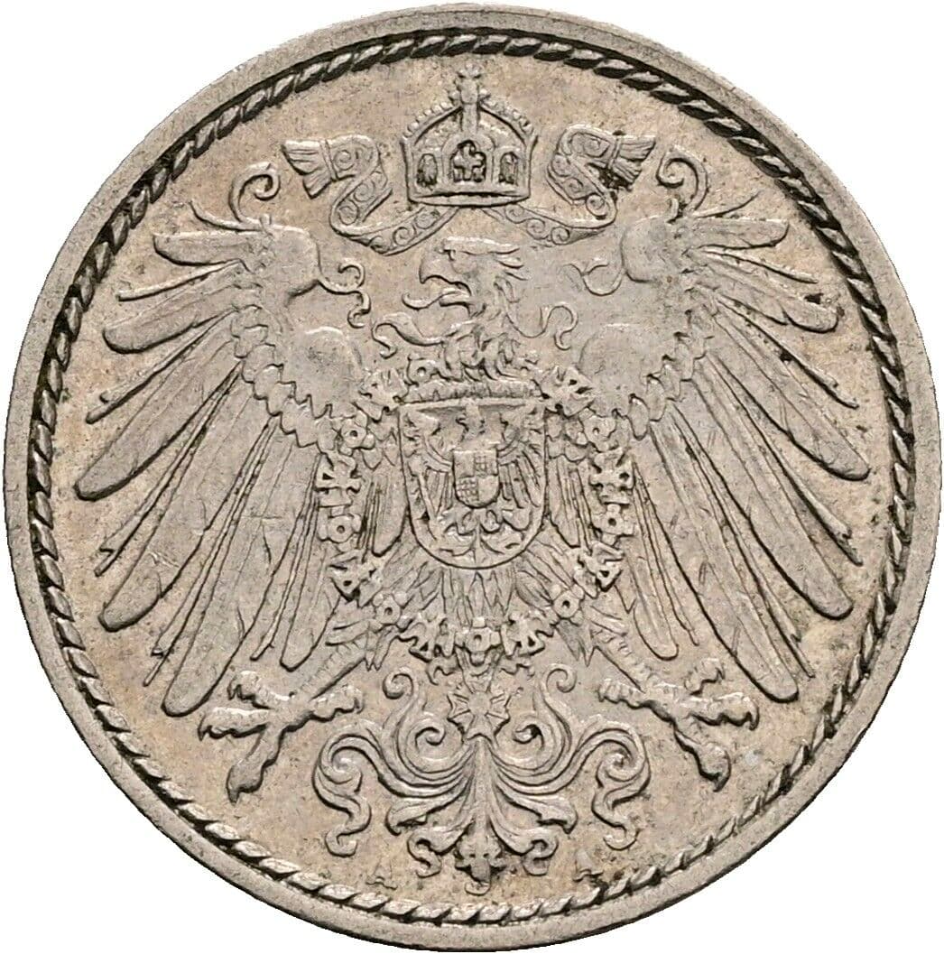 5 Pfennig 1914 A – Rückseite