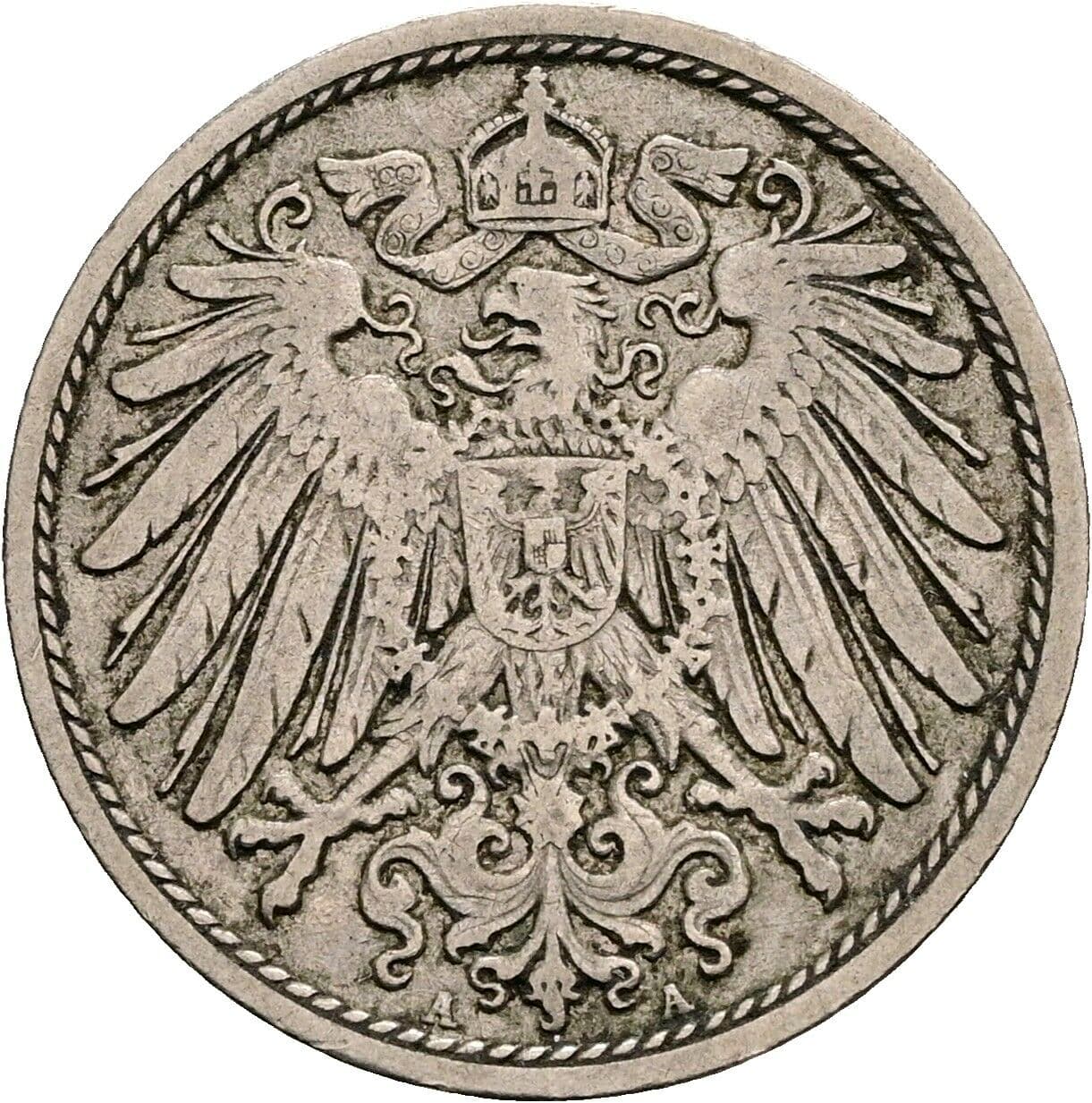 10 Pfennig 1902 A – Rückseite