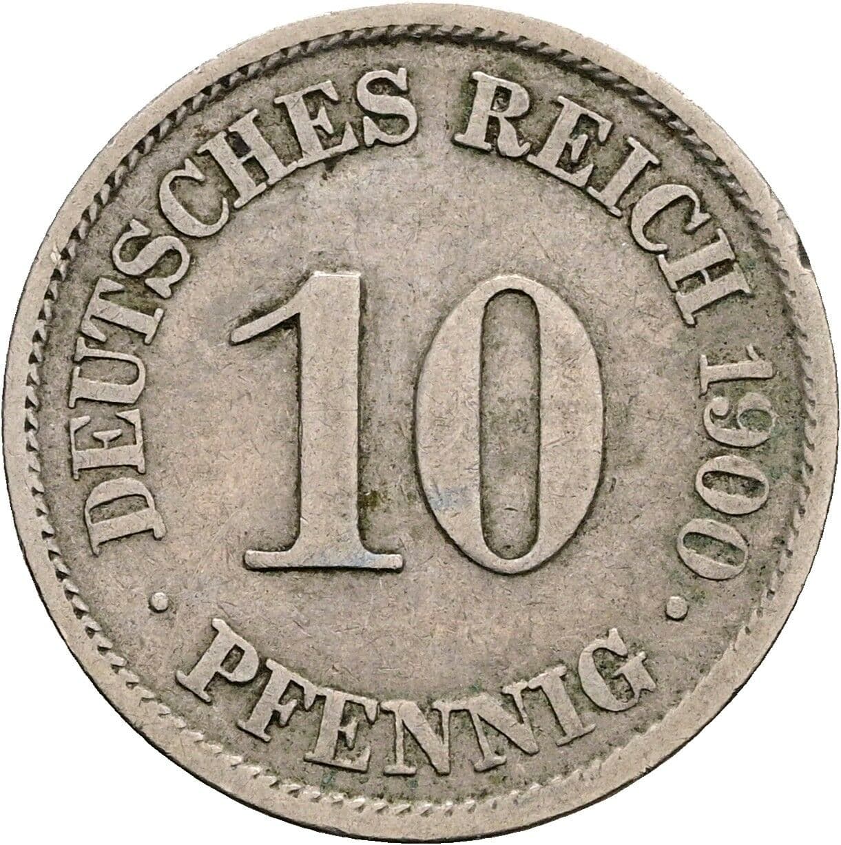 10 Pfennig 1900 A – Vorderseite