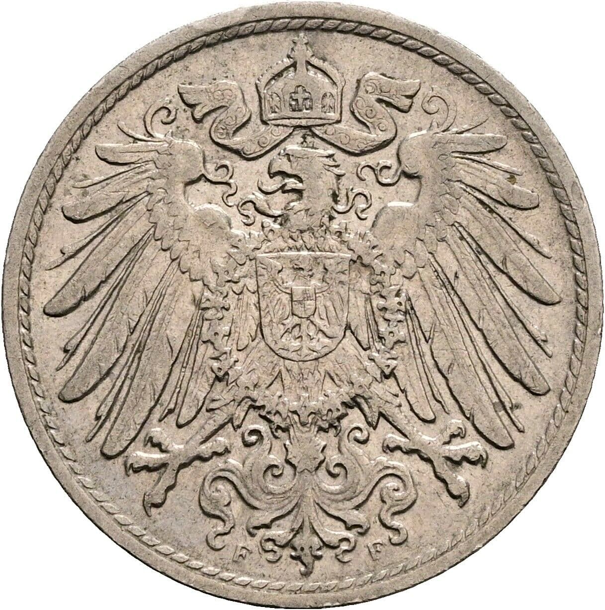 10 Pfennig 1915 F – Rückseite