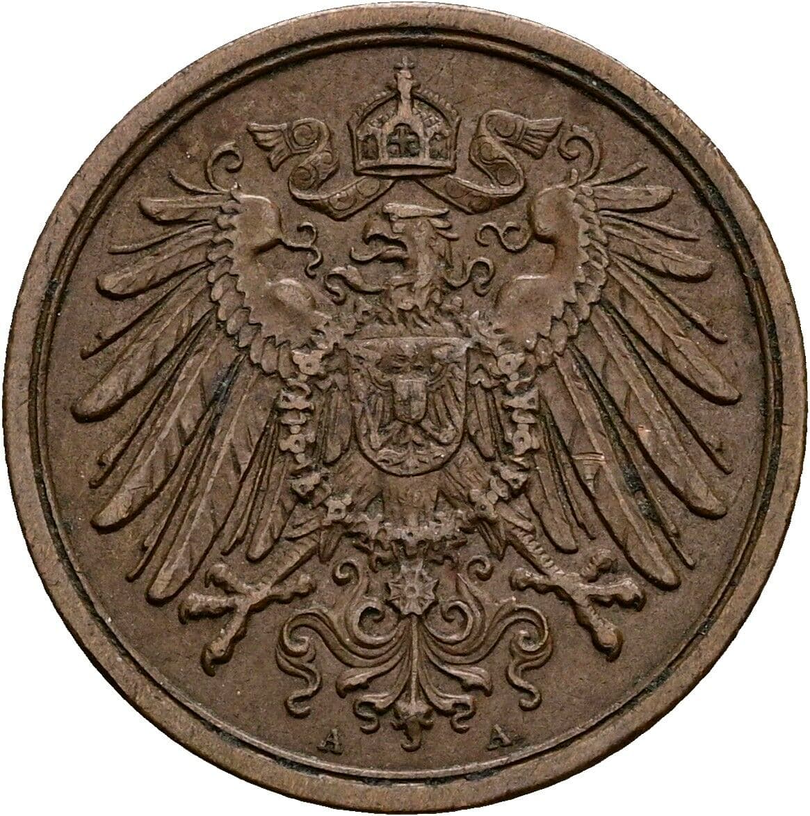 2 Pfennig 1916 A – Rückseite