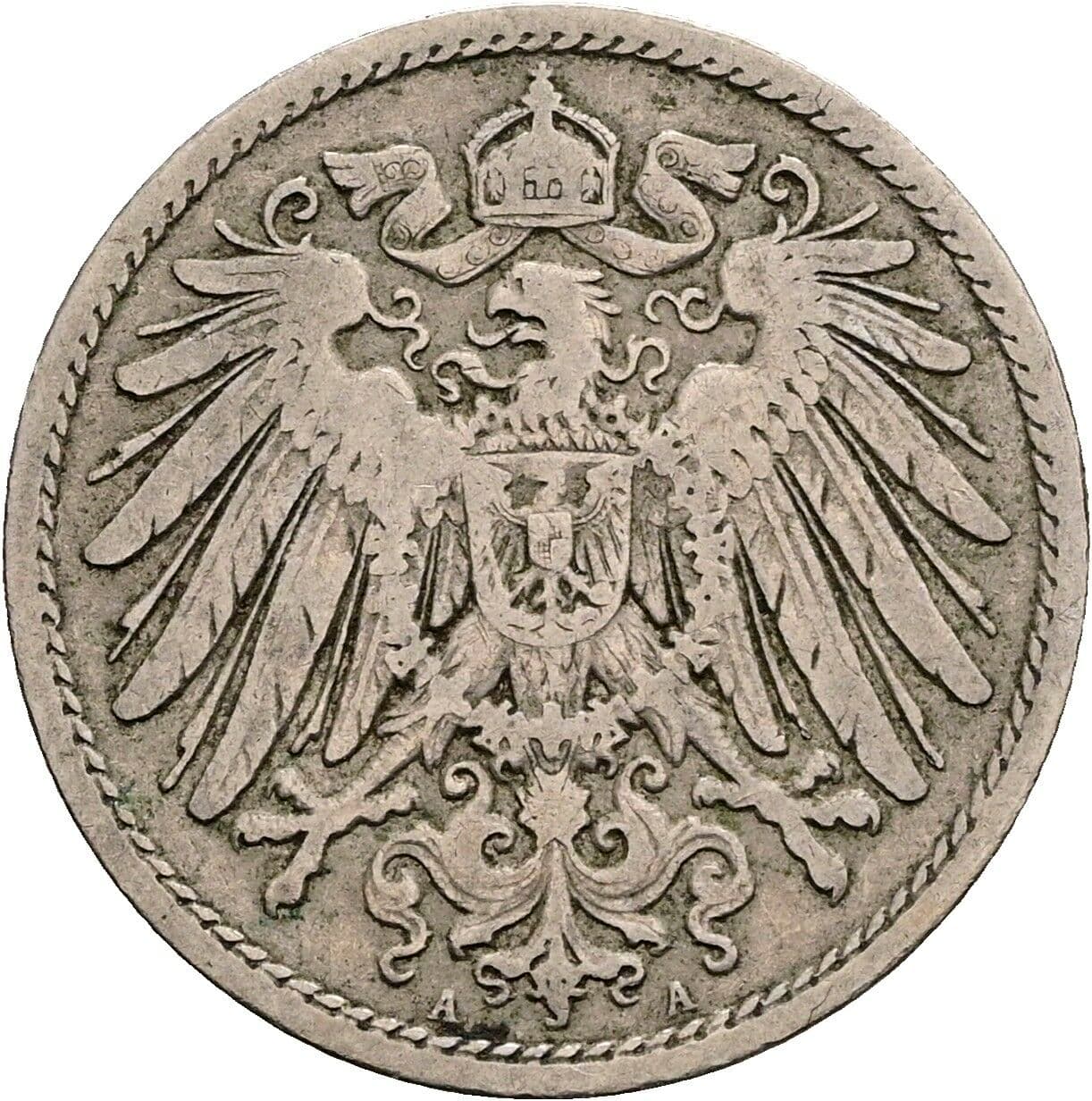 10 Pfennig 1900 A – Rückseite