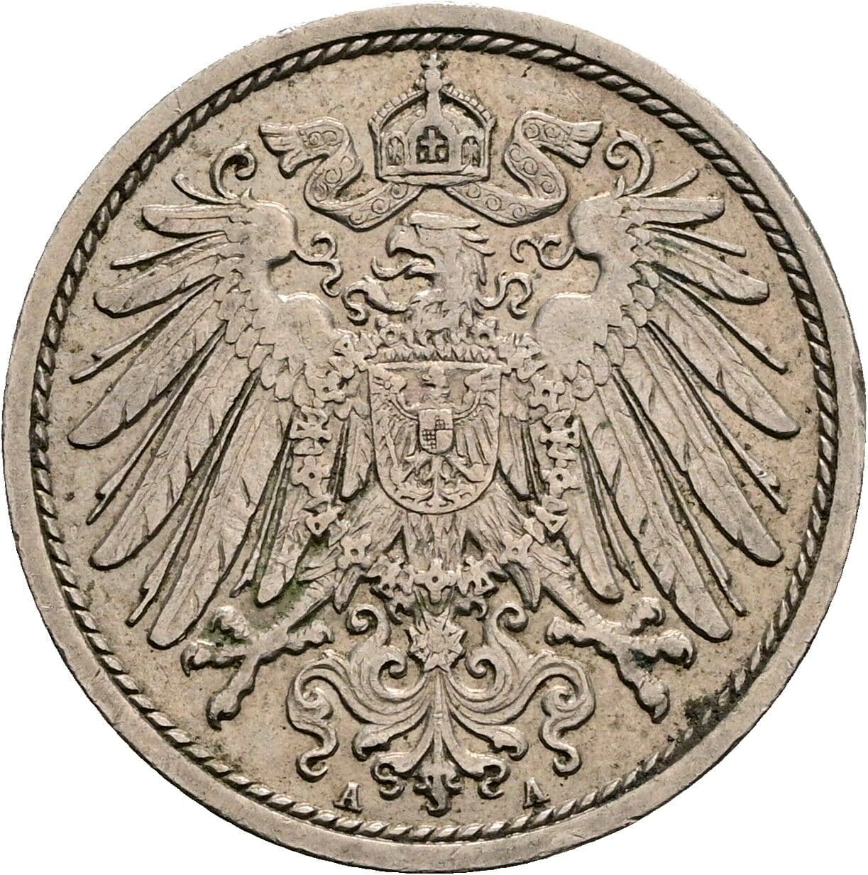 10 Pfennig 1914 A – Rückseite