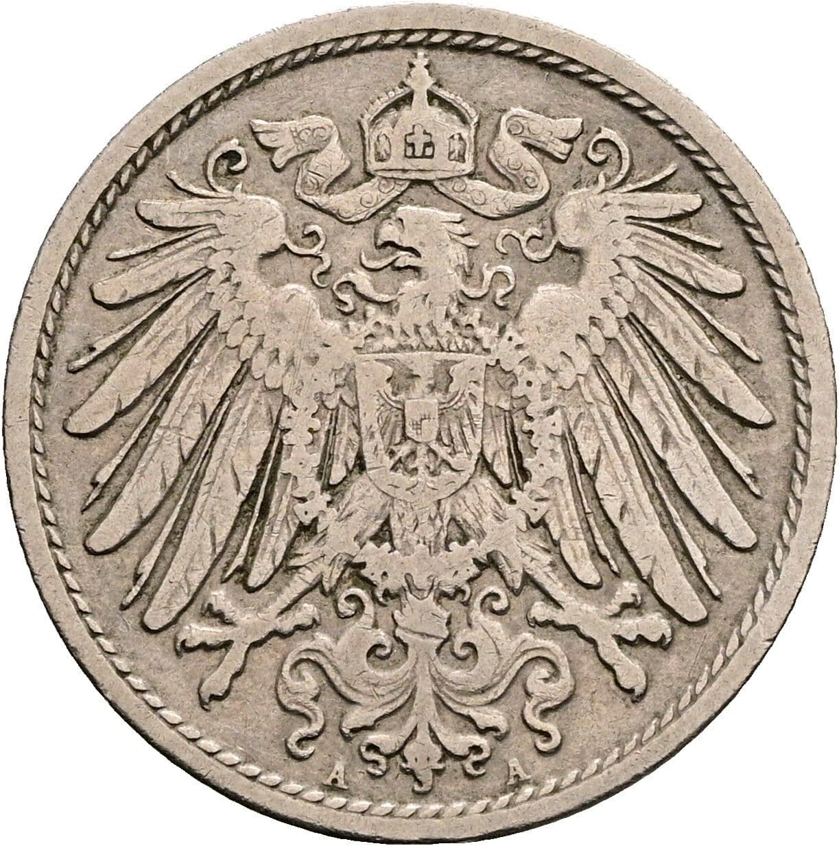 10 Pfennig 1906 A – Rückseite