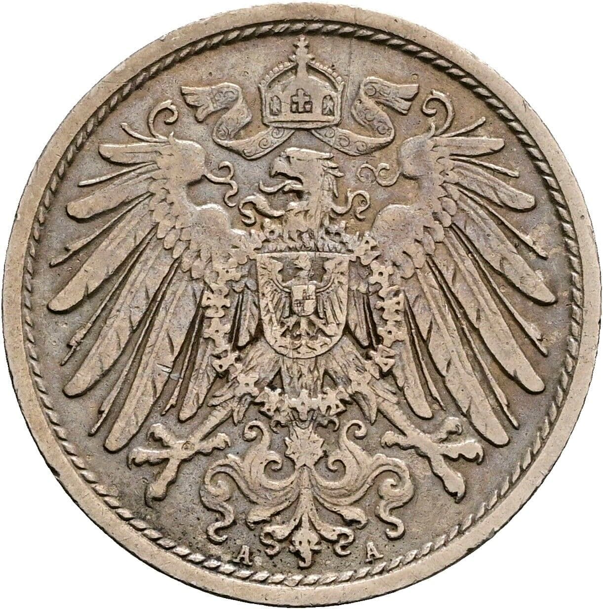 10 Pfennig 1912 A – Rückseite