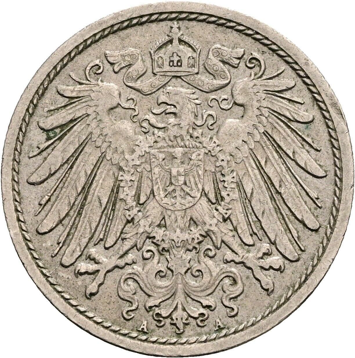 10 Pfennig 1911 A – Rückseite