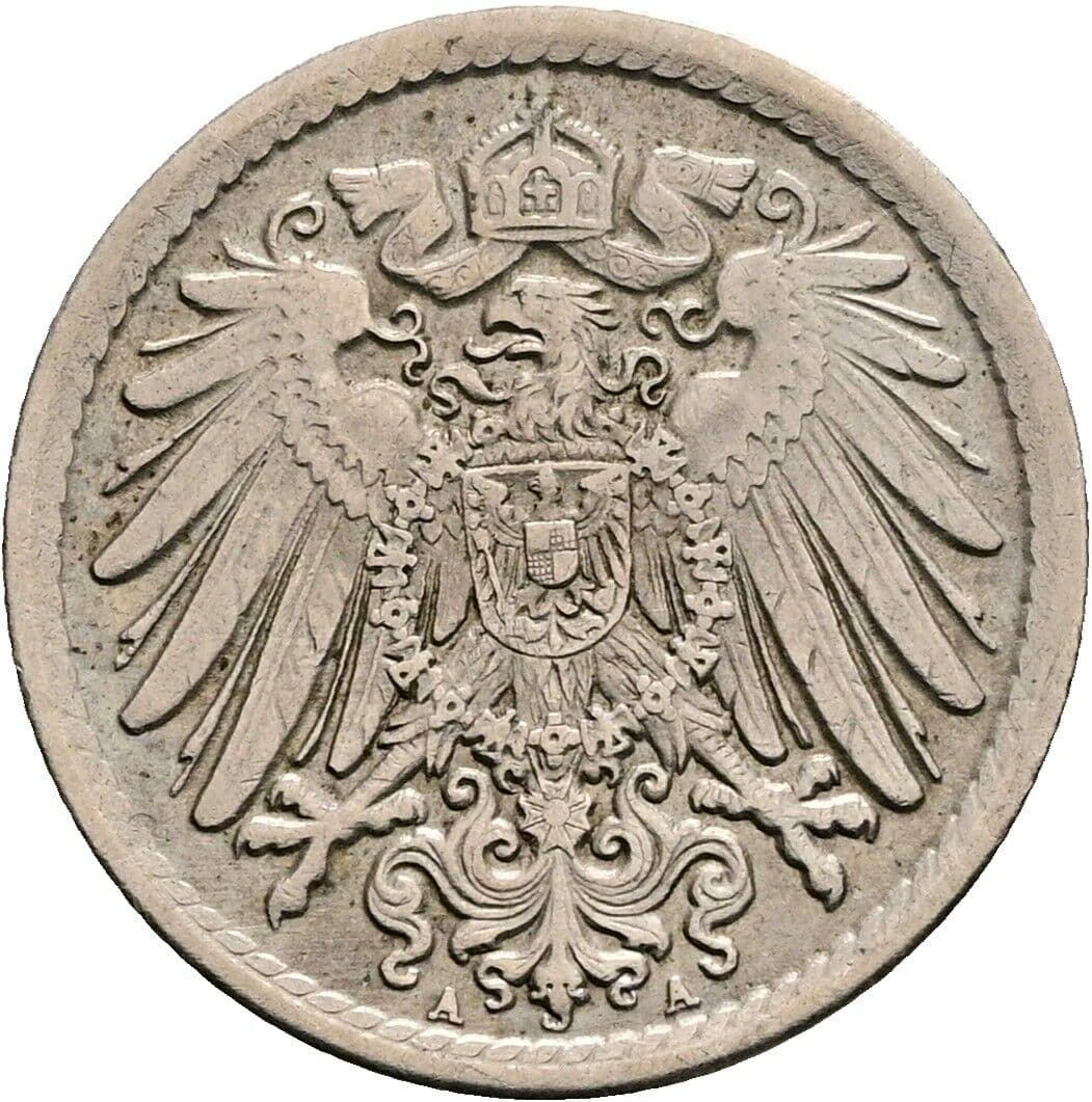 5 Pfennig 1913 A – Rückseite