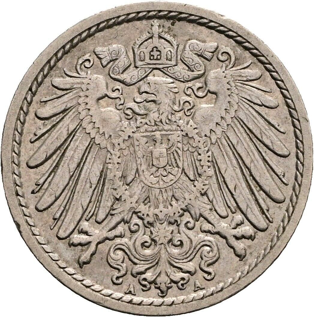 5 Pfennig 1912 A – Rückseite
