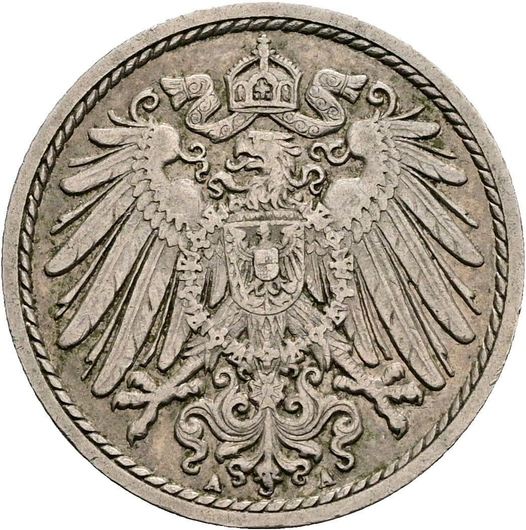 5 Pfennig 1912 A – Rückseite