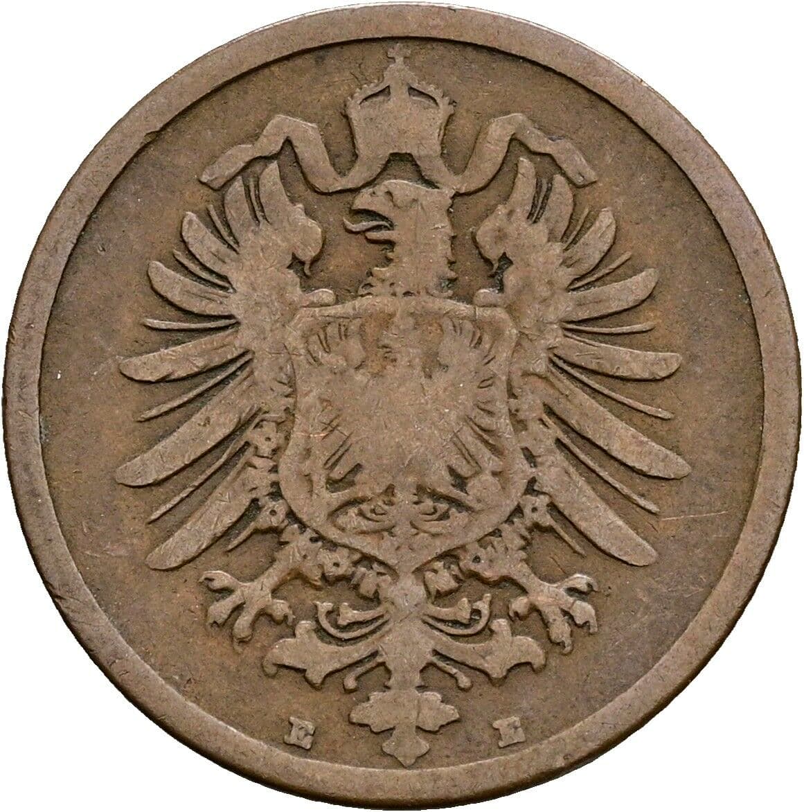 2 Pfennig 1874 E – Rückseite