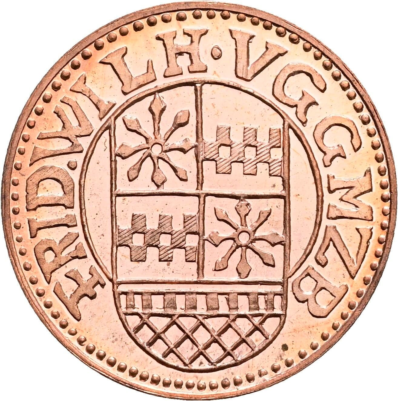 1 Schilling Nachprägung 1660 – Rückseite