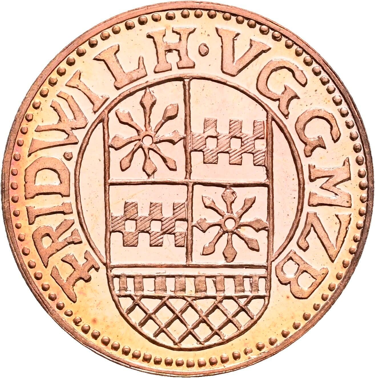 1 Schilling Nachprägung 1660 – Rückseite