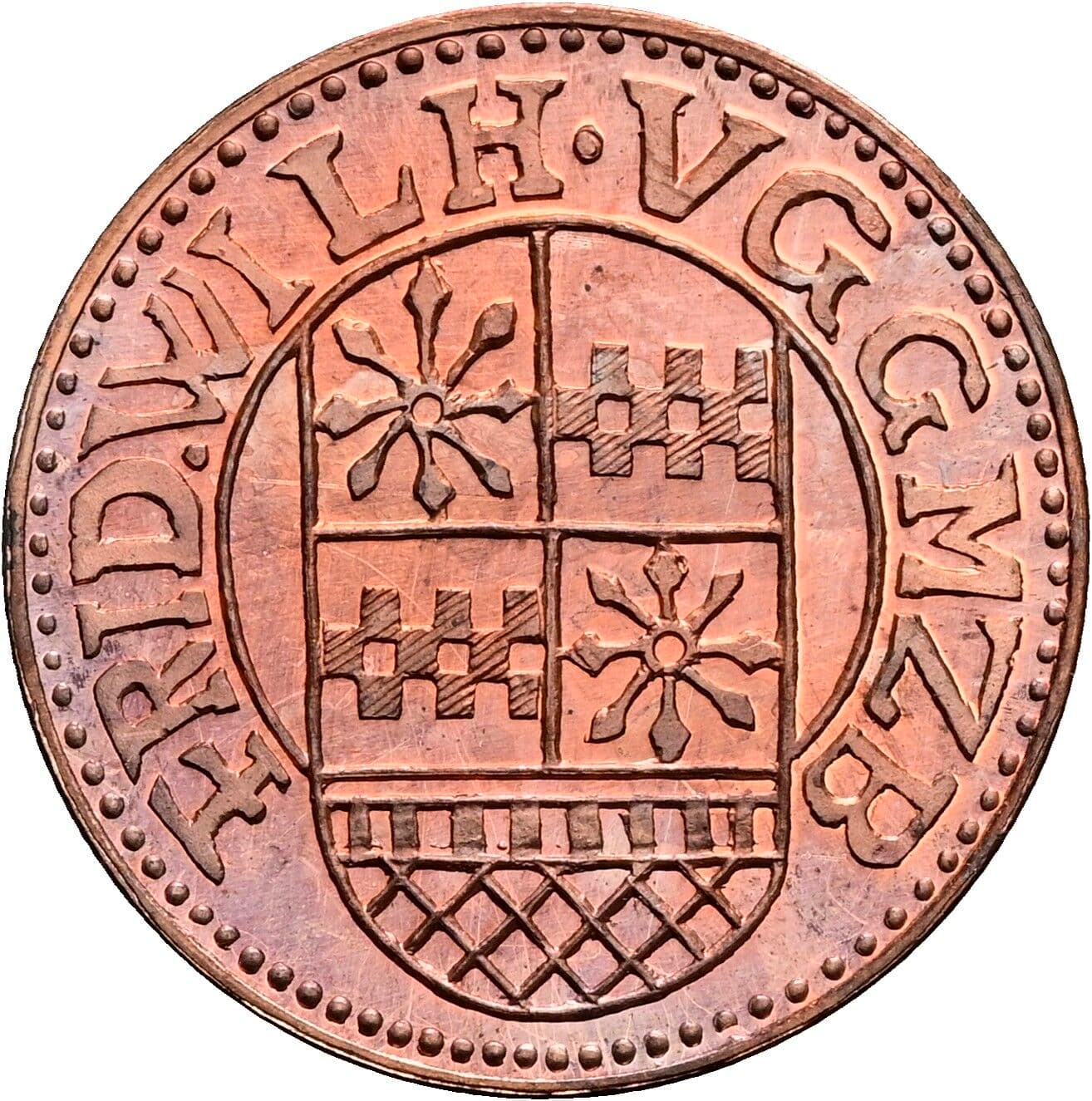 1 Schilling Nachprägung 1660 – Rückseite