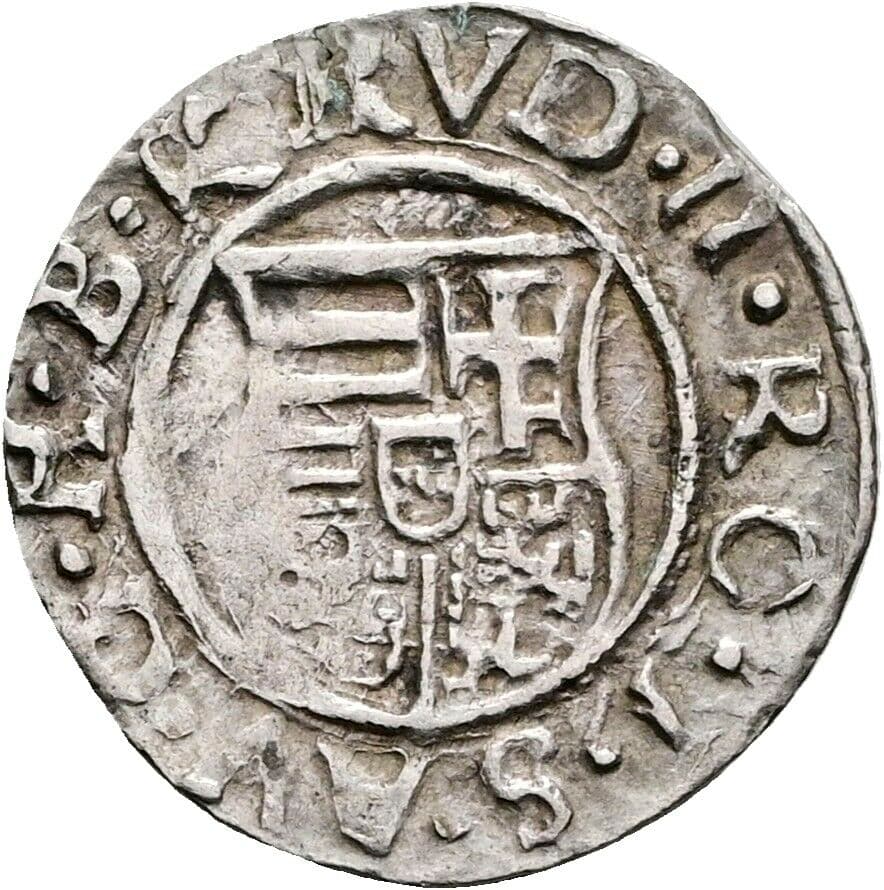 Denar Rudolph II. 1576-1612 1582 KB, Kremnitz – Rückseite