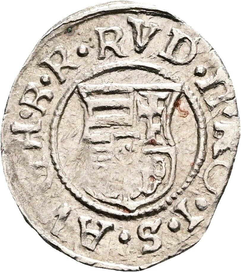 Denar Rudolf II. 1585 KB, Kremnitz – Rückseite
