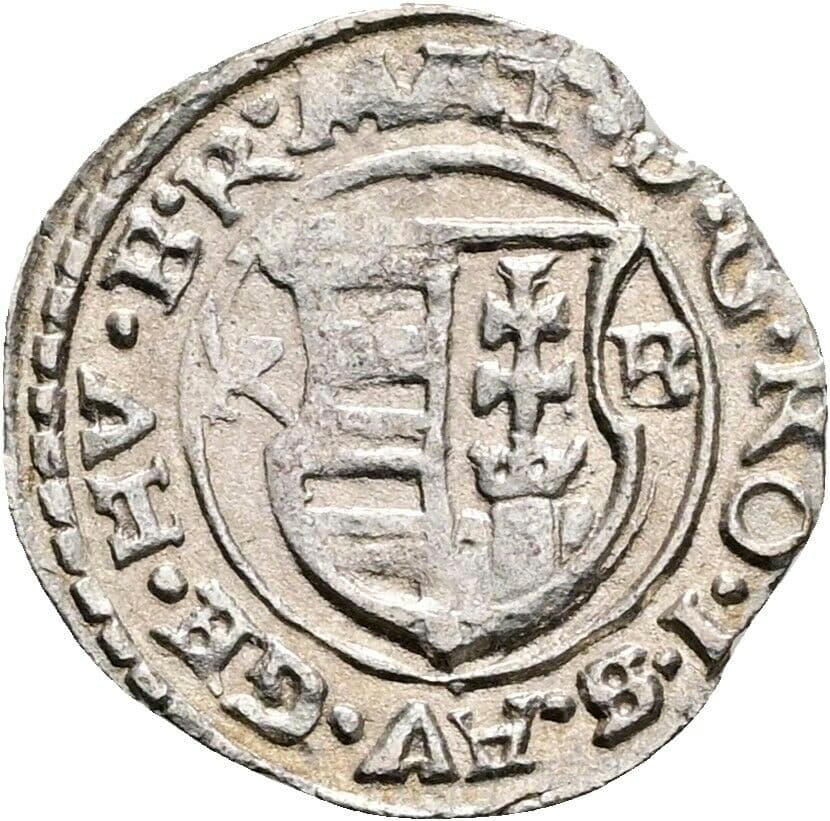Denar Matthias II. 1608-1619 1614 KB, Kremnitz – Rückseite