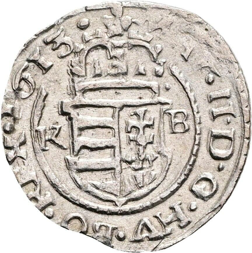Denar Matthias II. 1608-1619 1613 KB, Kremnitz – Rückseite