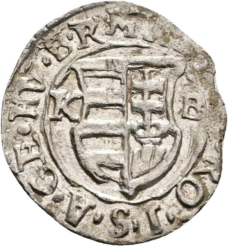 Denar Matthias II. 1608-1619 1620 KB, Kremnitz – Rückseite