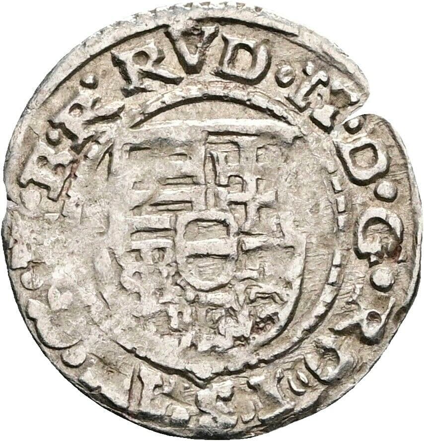 Denar Rudolf II. 1603 KB, Kremnitz – Rückseite
