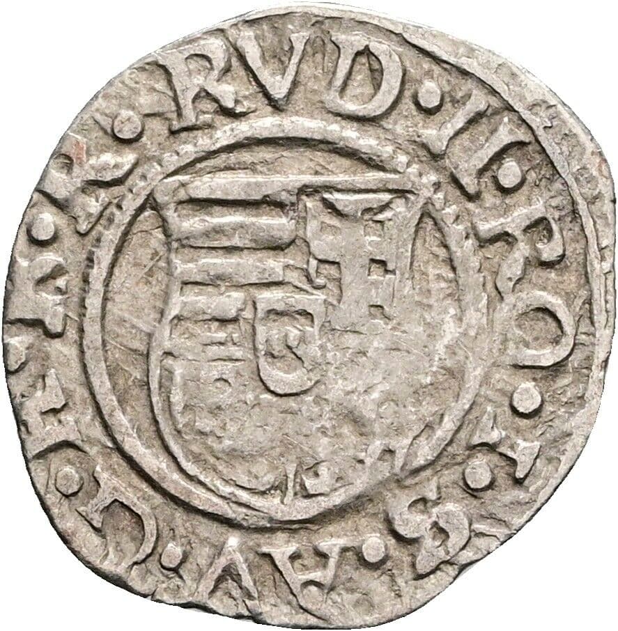 Denar Rudolf II. 1584 KB, Kremnitz – Rückseite