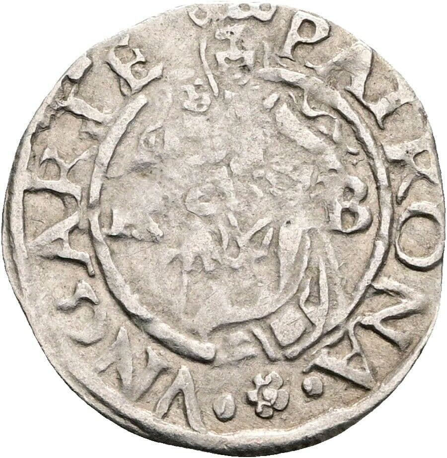 Denar Maximilian II. 1575 KB, Kremnitz – Vorderseite