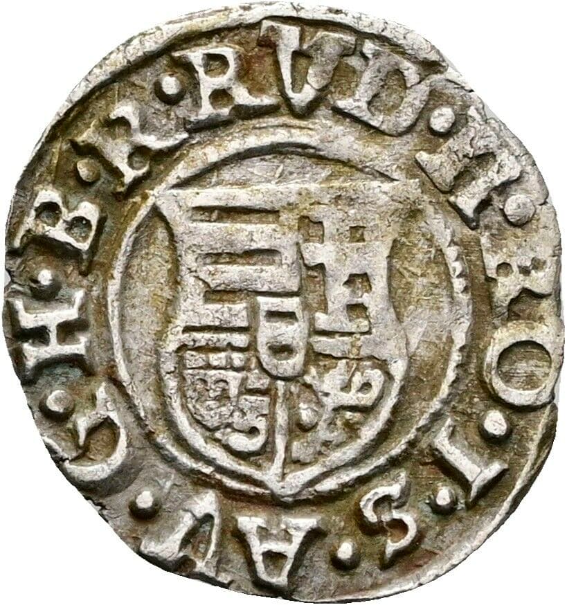 Denar Rudolph II. 1576-1612 1589 KB, Kremnitz – Rückseite