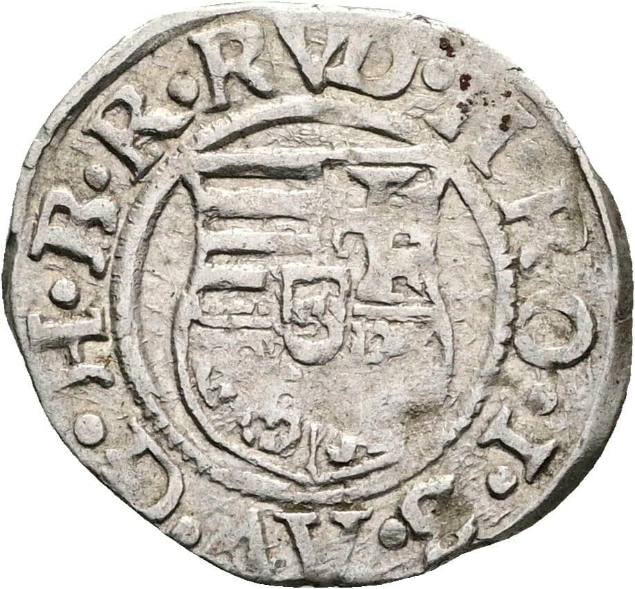 Denar Rudolph II. 1576-1612 1584 KB, Kremnitz – Rückseite