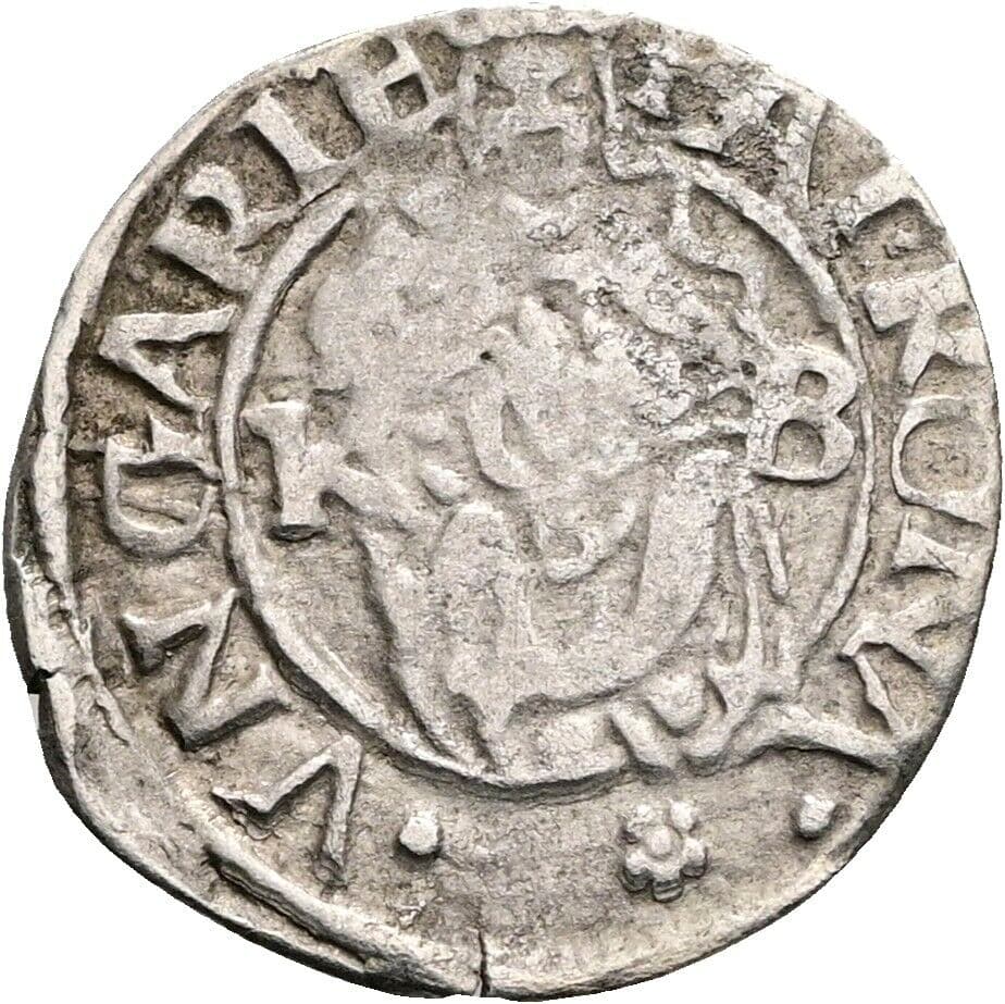 Denar Maximilian II. 1575 KB, Kremnitz – Vorderseite