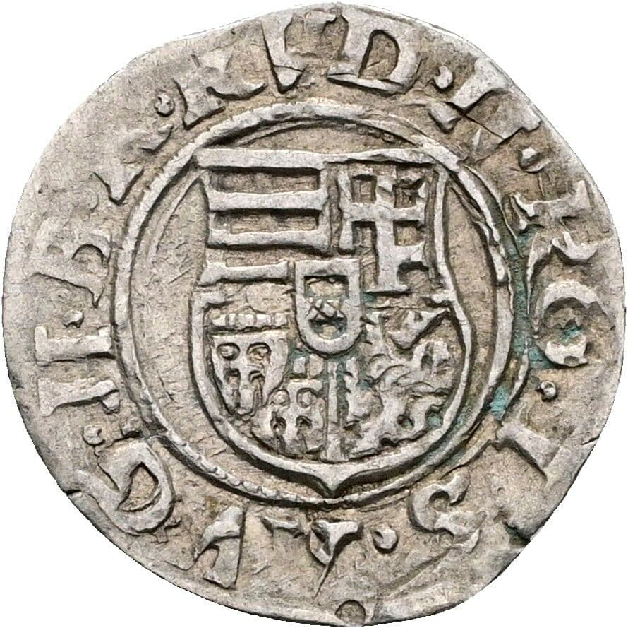 Denar Rudolph II. 1576-1612 1580 KB, Kremnitz – Rückseite