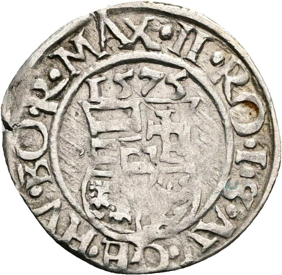 Denar Maximilian II. 1575 KB, Kremnitz – Rückseite