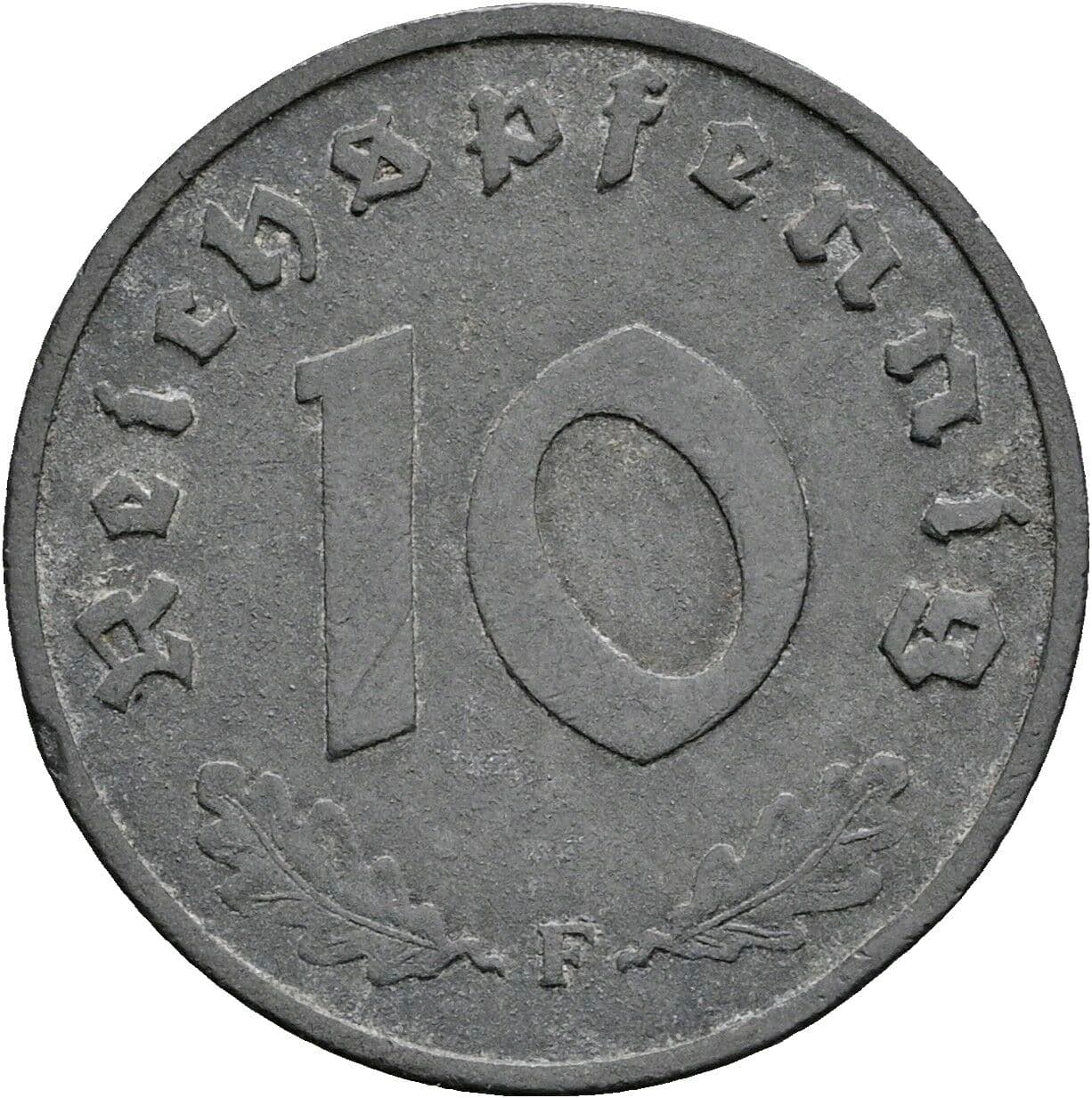 10 Reichspfennig 1942 F – Vorderseite