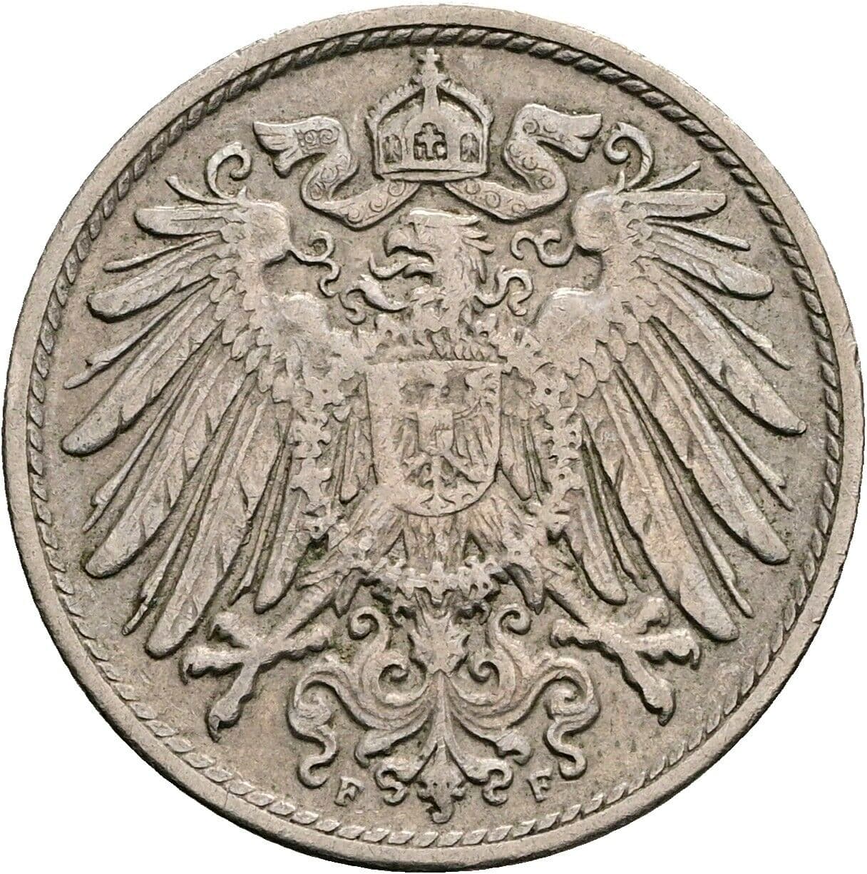 10 Pfennig 1912 F – Rückseite