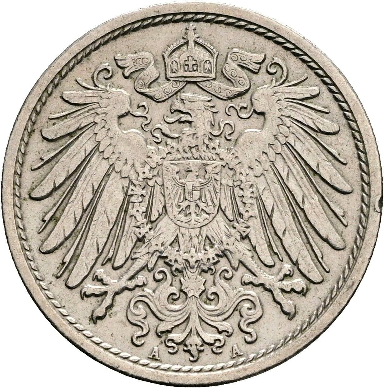 10 Pfennig 1906 A – Rückseite