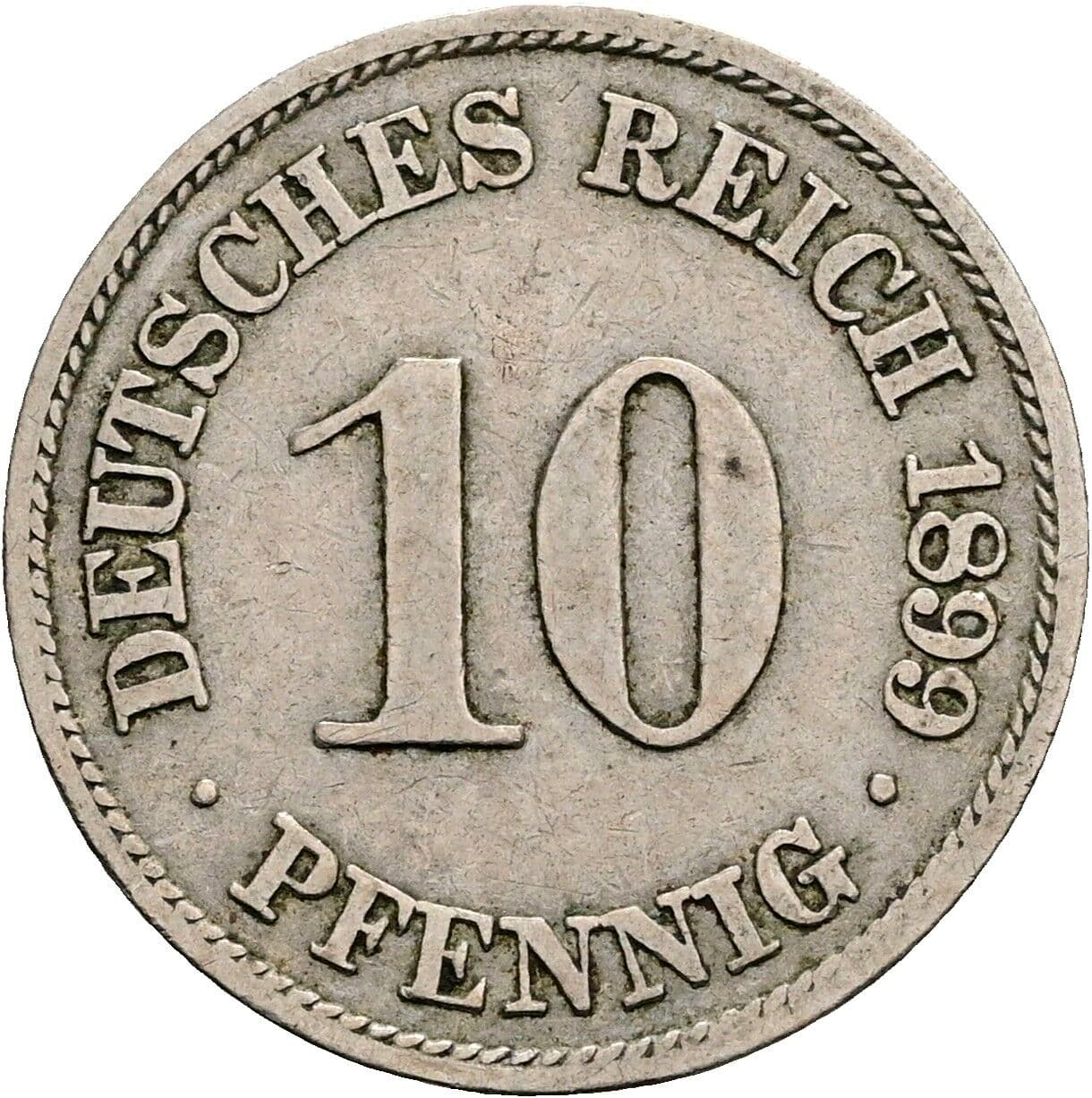 10 Pfennig 1899 A – Vorderseite