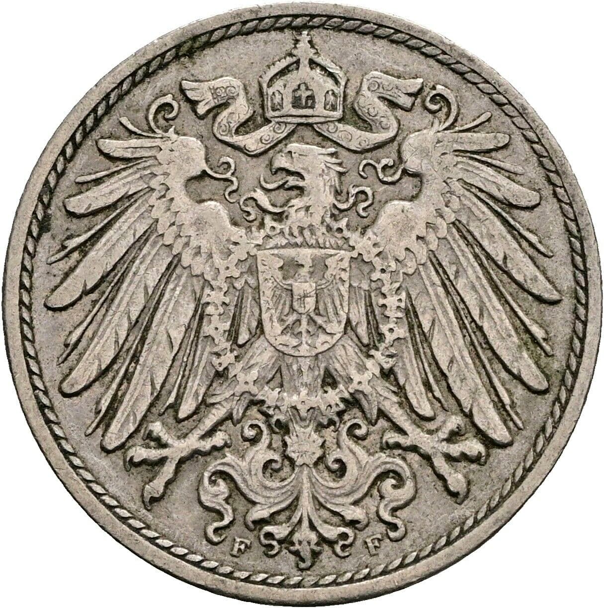 10 Pfennig 1912 F – Rückseite