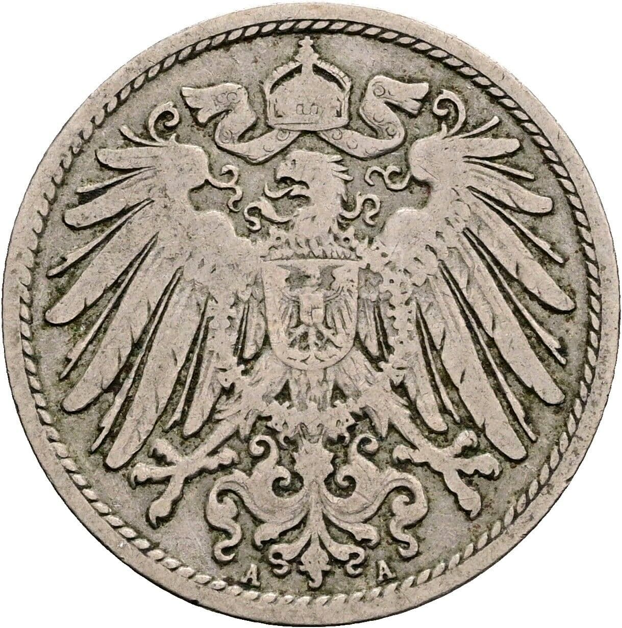 10 Pfennig 1899 A – Rückseite