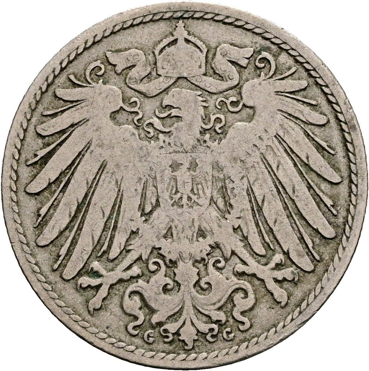 10 Pfennig 1896 G – Rückseite