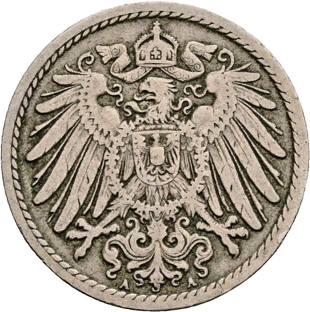 5 Pfennig 1898 A – Rückseite