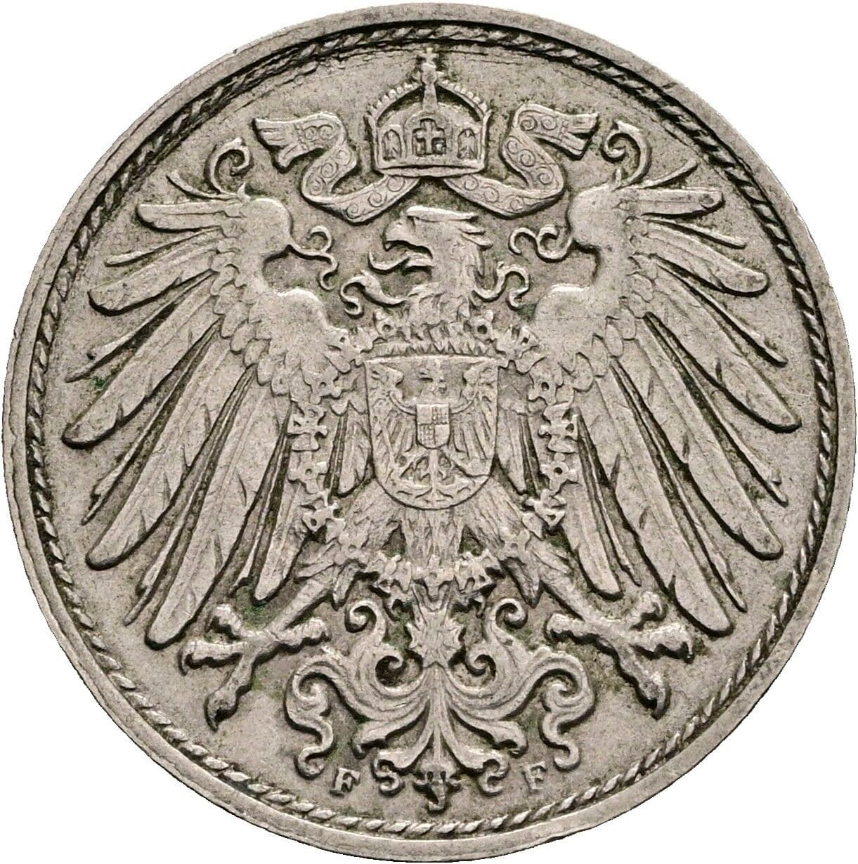 10 Pfennig 1914 F – Rückseite