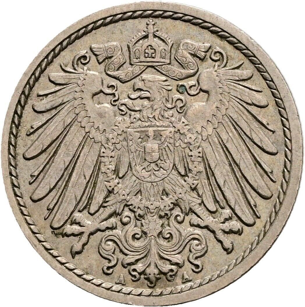 5 Pfennig 1913 A – Rückseite