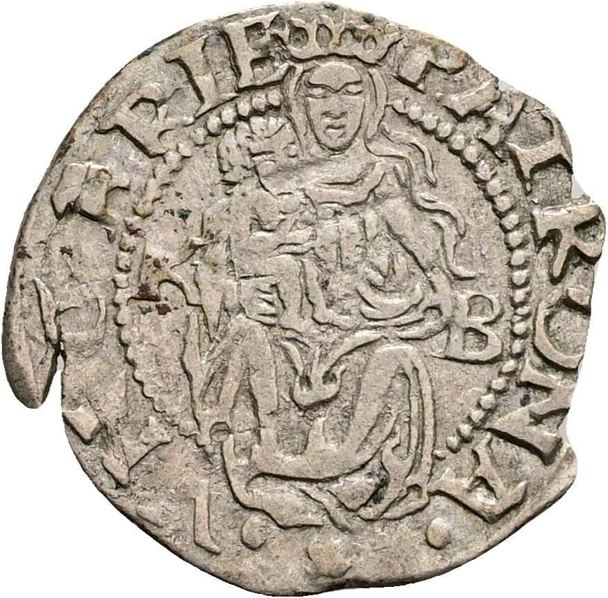 Denar Ferdinand 1555 KB – Vorderseite