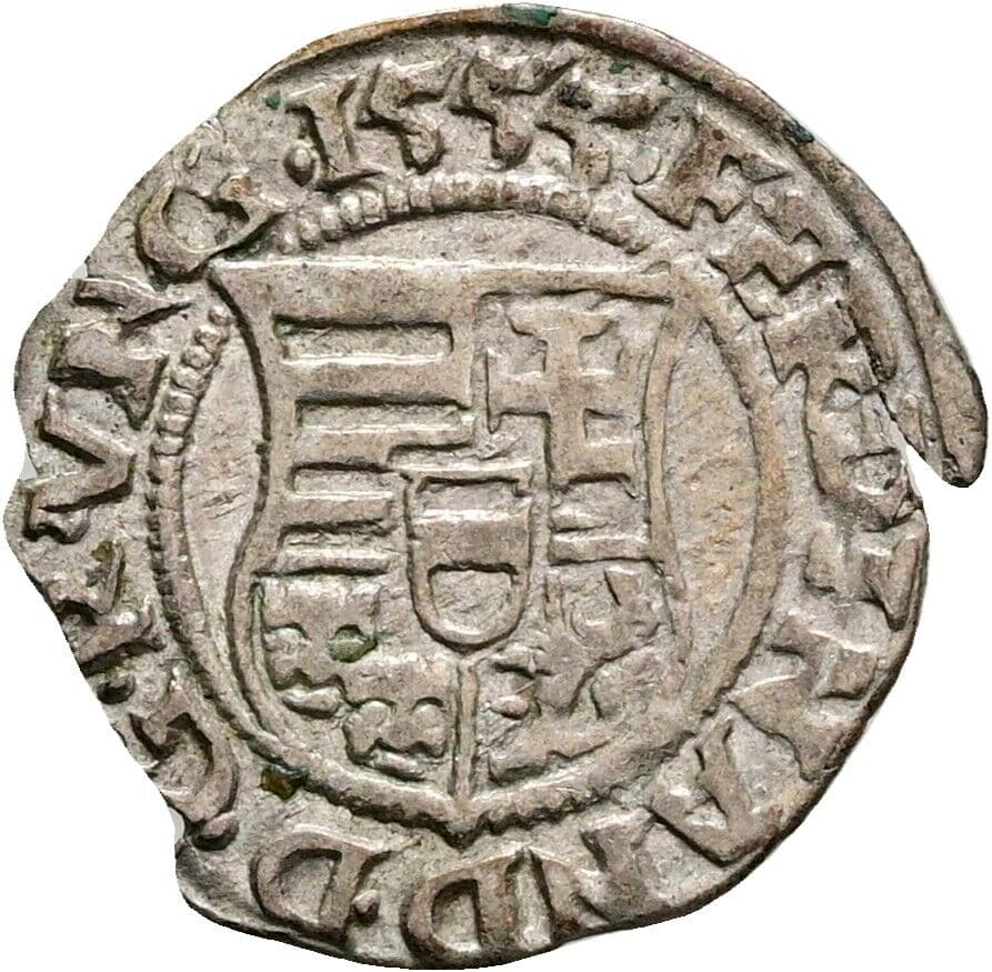 Denar Ferdinand 1555 KB – Rückseite