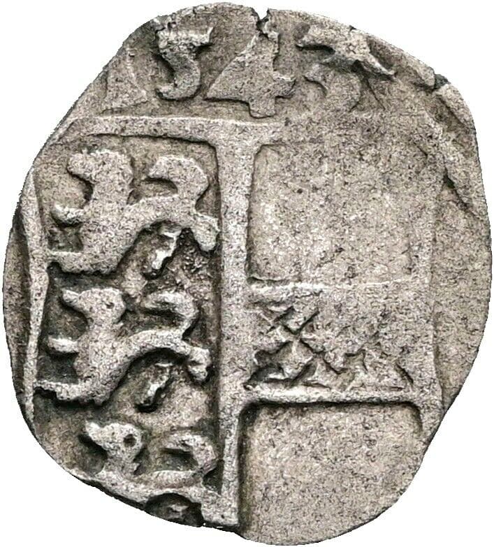 Pfennig Ferdinand I. 1543 Klagenfurt – Vorderseite