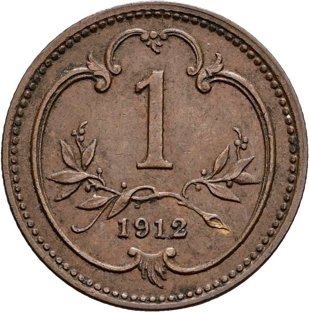 1 Heller Franz Joseph I. 1848-1916 1912 – Vorderseite