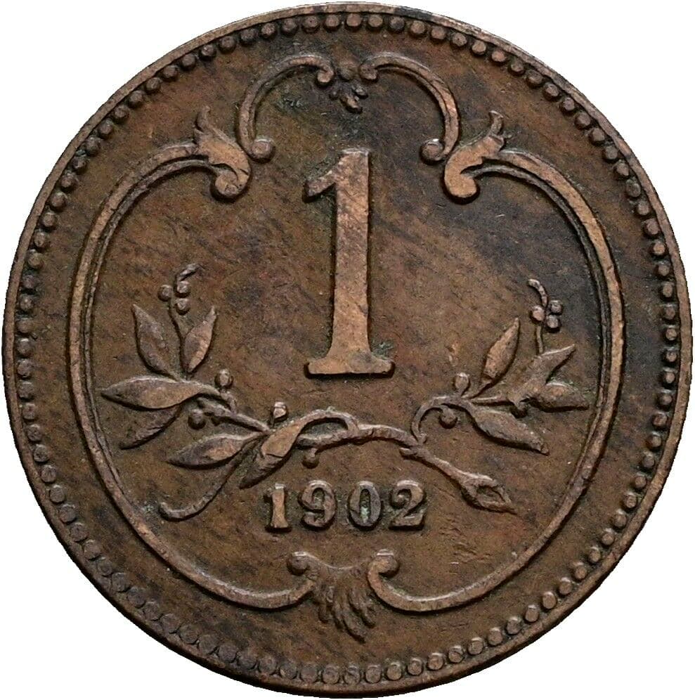 1 Heller Franz Joseph I. 1848-1916 1902 – Vorderseite