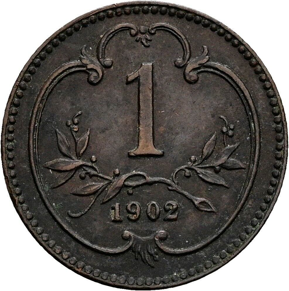 1 Heller Franz Joseph I. 1848-1916 1902 – Vorderseite